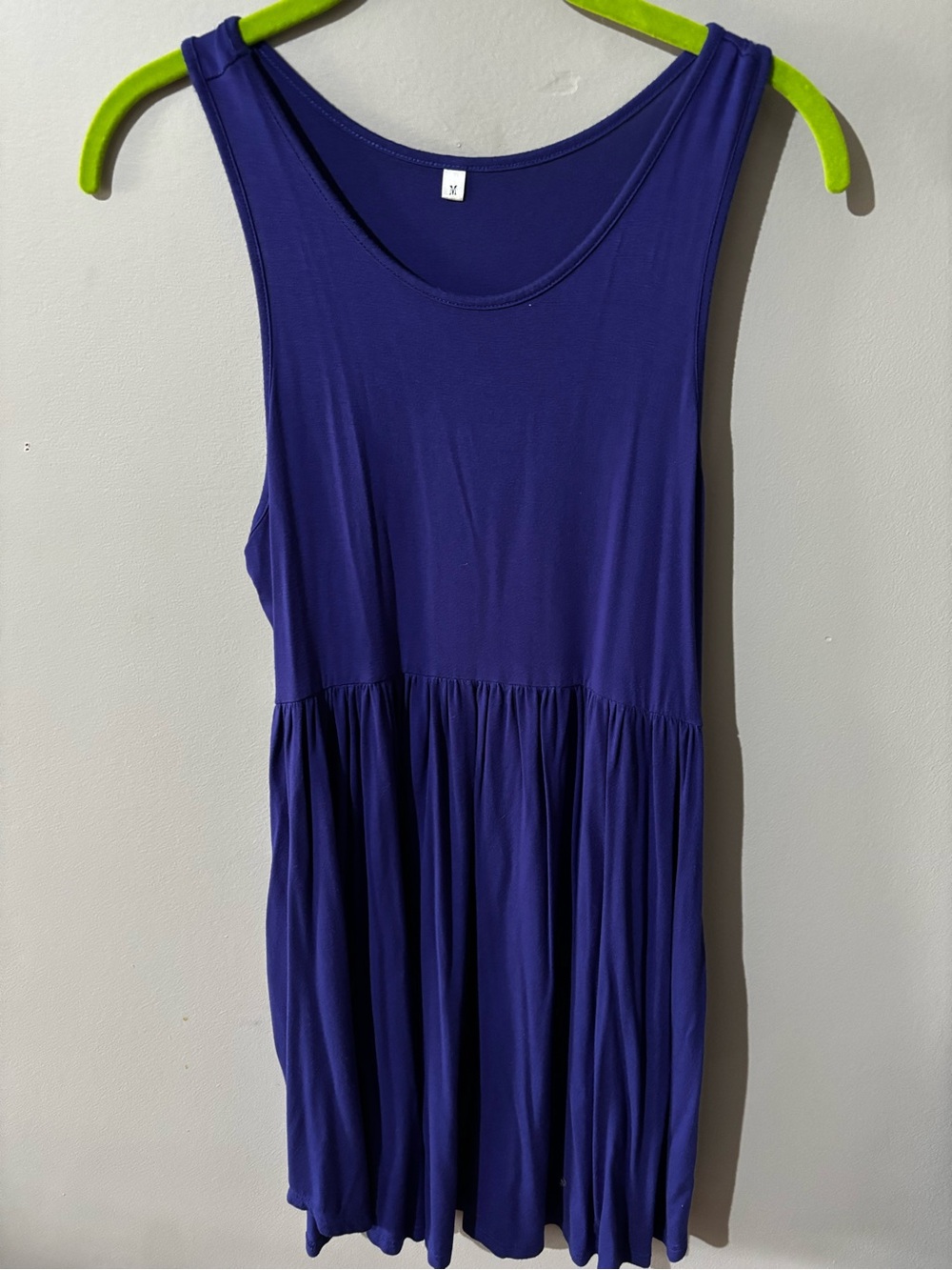 Sleeveless Gathered Waist Tank Top - Deep Blue